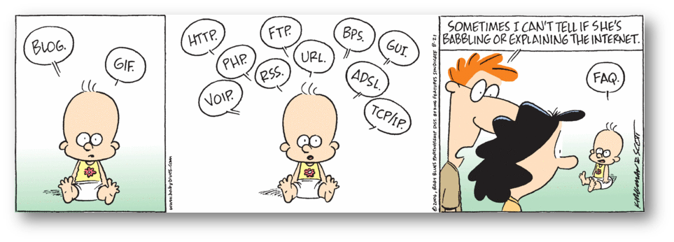 the comic strip "Baby Blue" from 21 Aug 2006