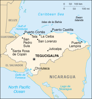 tegucigalpa honduras map. in Honduras - Readings