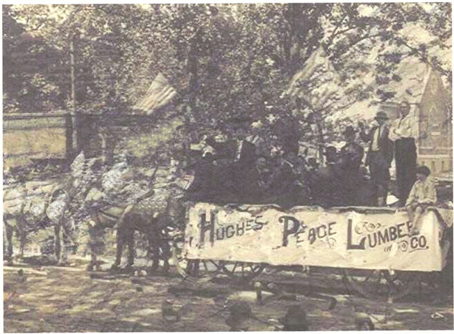 Hughes Peace Lumber Float for Everybody's Day, circa 1913