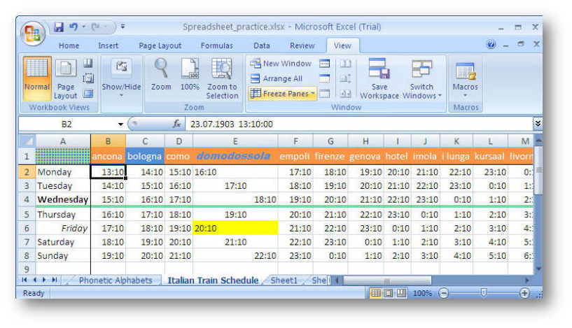 microsoft excel spreadsheet uses