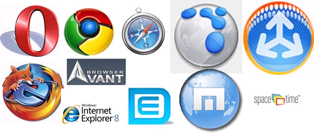 a lot of browser logos