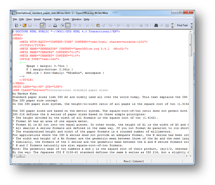 [OpenOffice Writer markup as it appears in HTML]