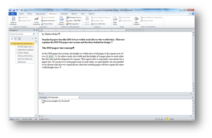 [MSWord 2007 normal view with footnotes displayed]