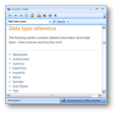 data type reference