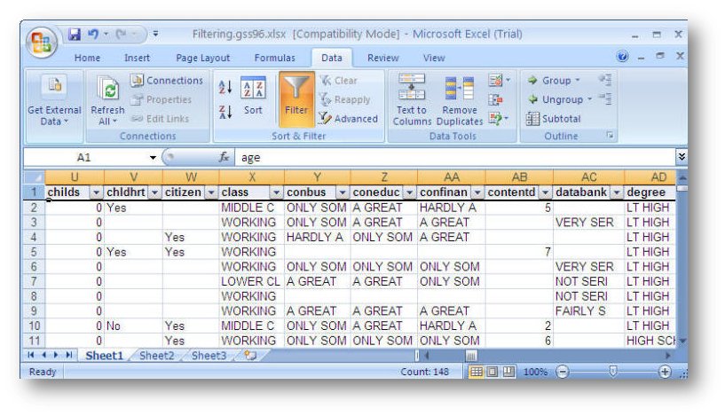 filtering example from gss96.xlsx