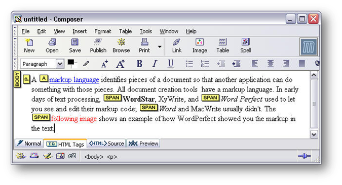 a screenshot of the text in the first paragraph displayed in Mozilla Composer