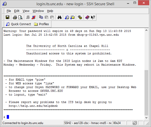 Enter a Shell session from the command line in opal.ils