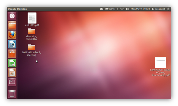 screenshot of Ubuntu on an HP Mini netbook