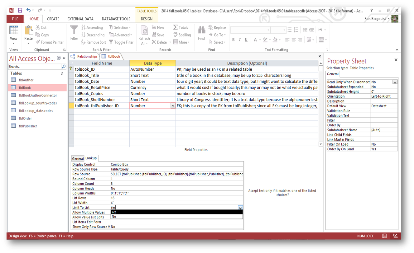 lookup table.limit to list