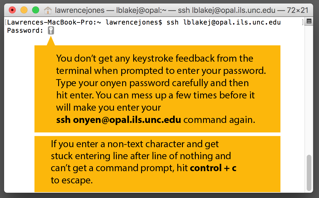 terminal password prompt image
