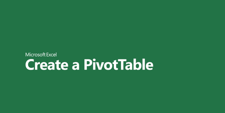 Microsoft video on creating pivot tables