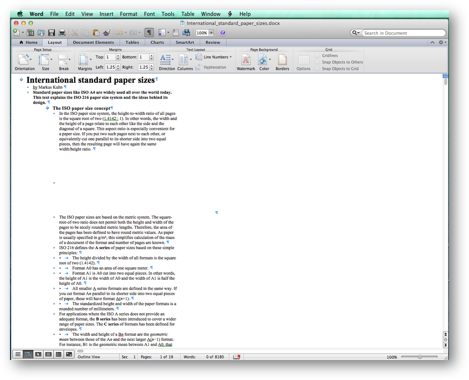 [MSWord 2013 outline view]
