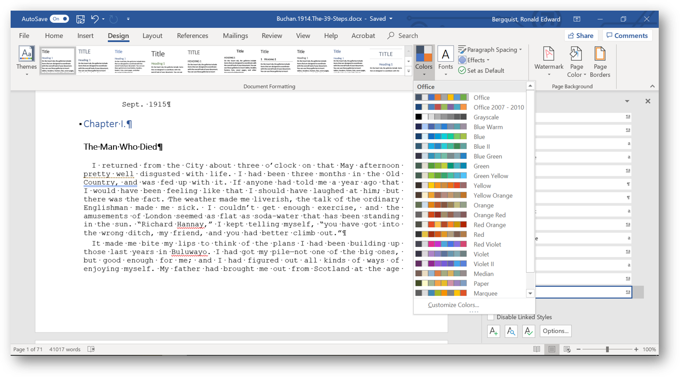 [Office365 themes color dialog box]