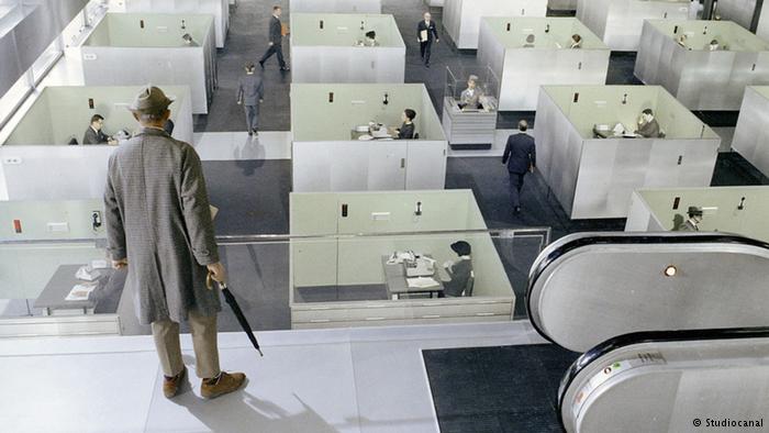scene from the film Playtime with Jacques Tati
