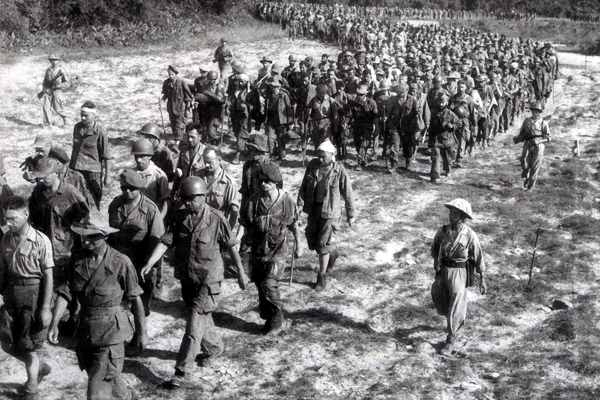 French prisoners after Dien bien Phu