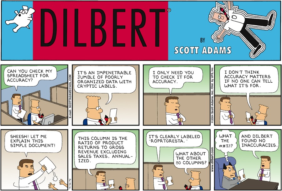 Dilbert cartoon, 20041226, by Scott Adams