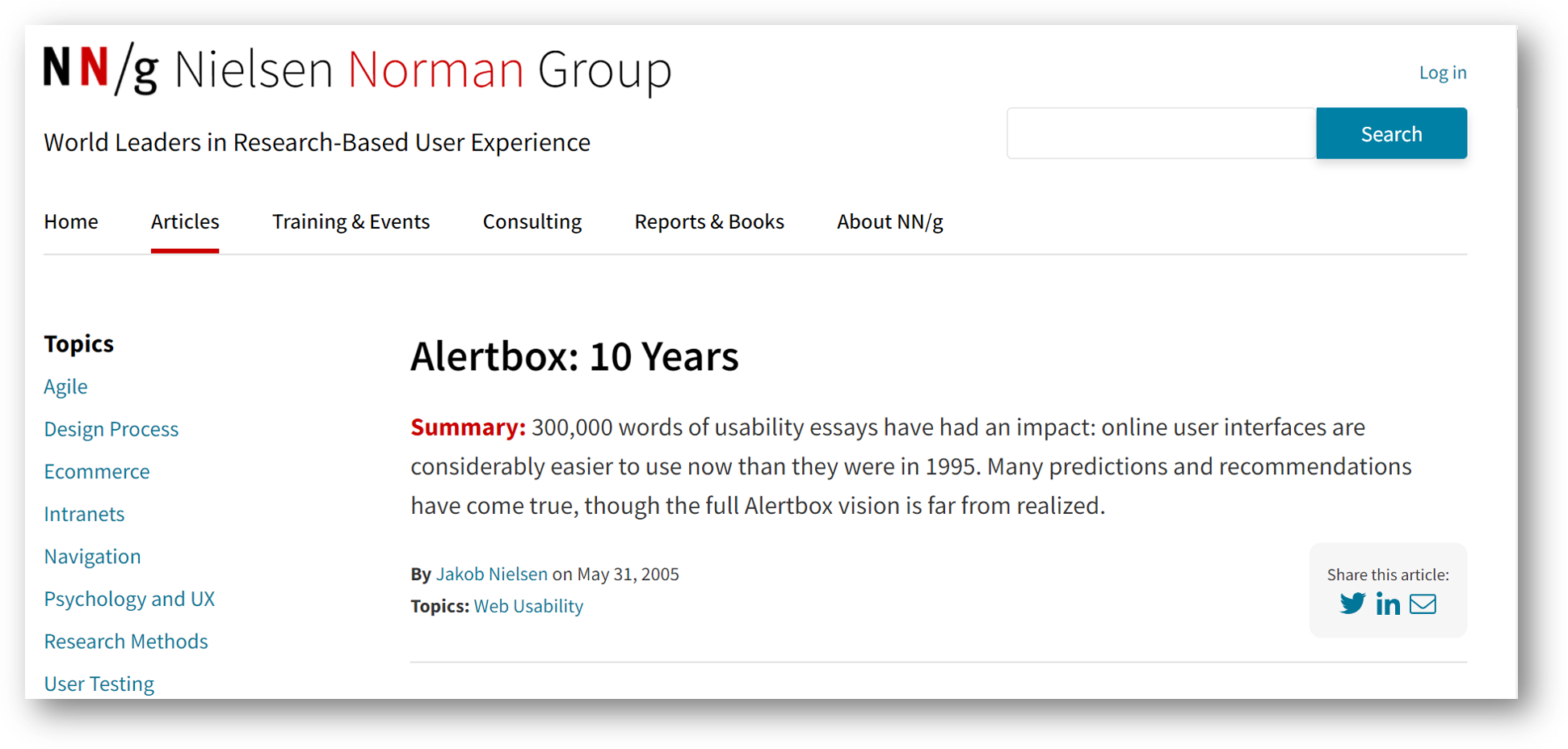 image of alertbox page