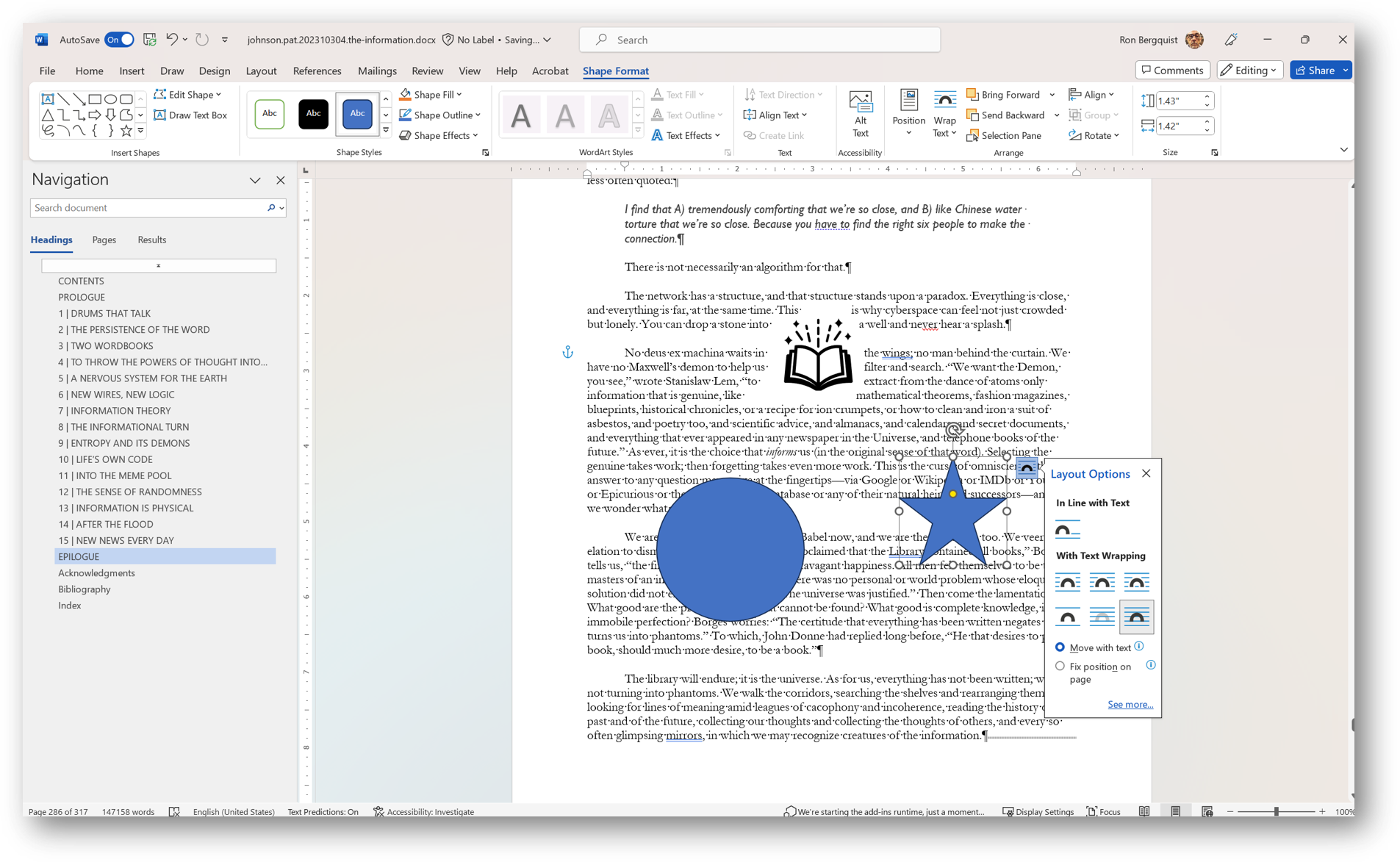 [MSWord 365 showing icon image inserted wrapped]