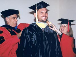 Dean Marshall at the SILS commencement ceremony