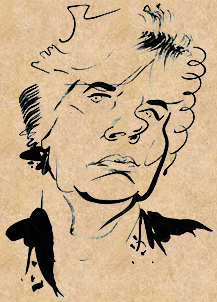 A.S. Byatt caricature