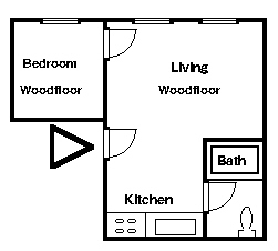 Park Slope One Bedroom floor plan