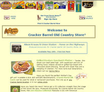 Cracker Barrel home page