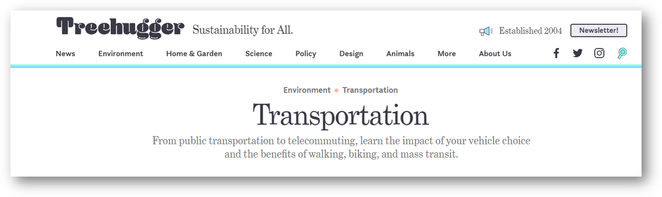 image of Treehugger's signup box