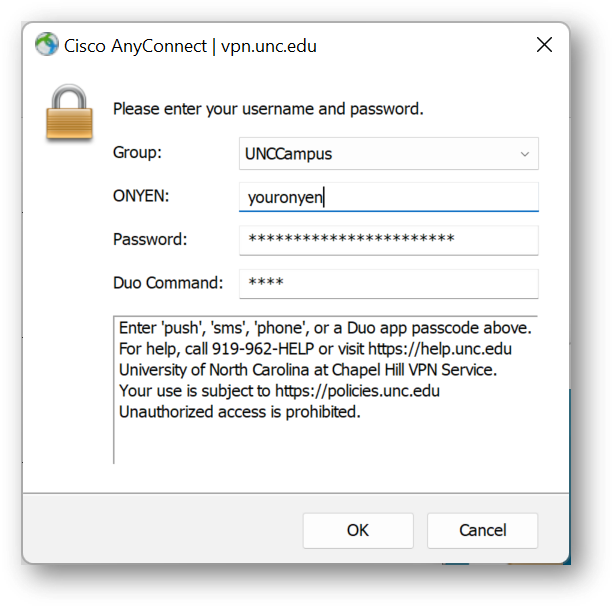 VPN login