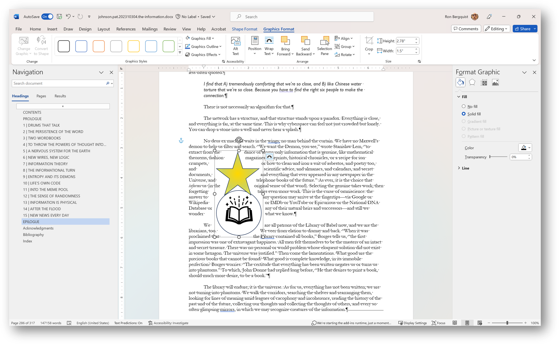 [MSWord 365 showing icon image inserted wrapped]