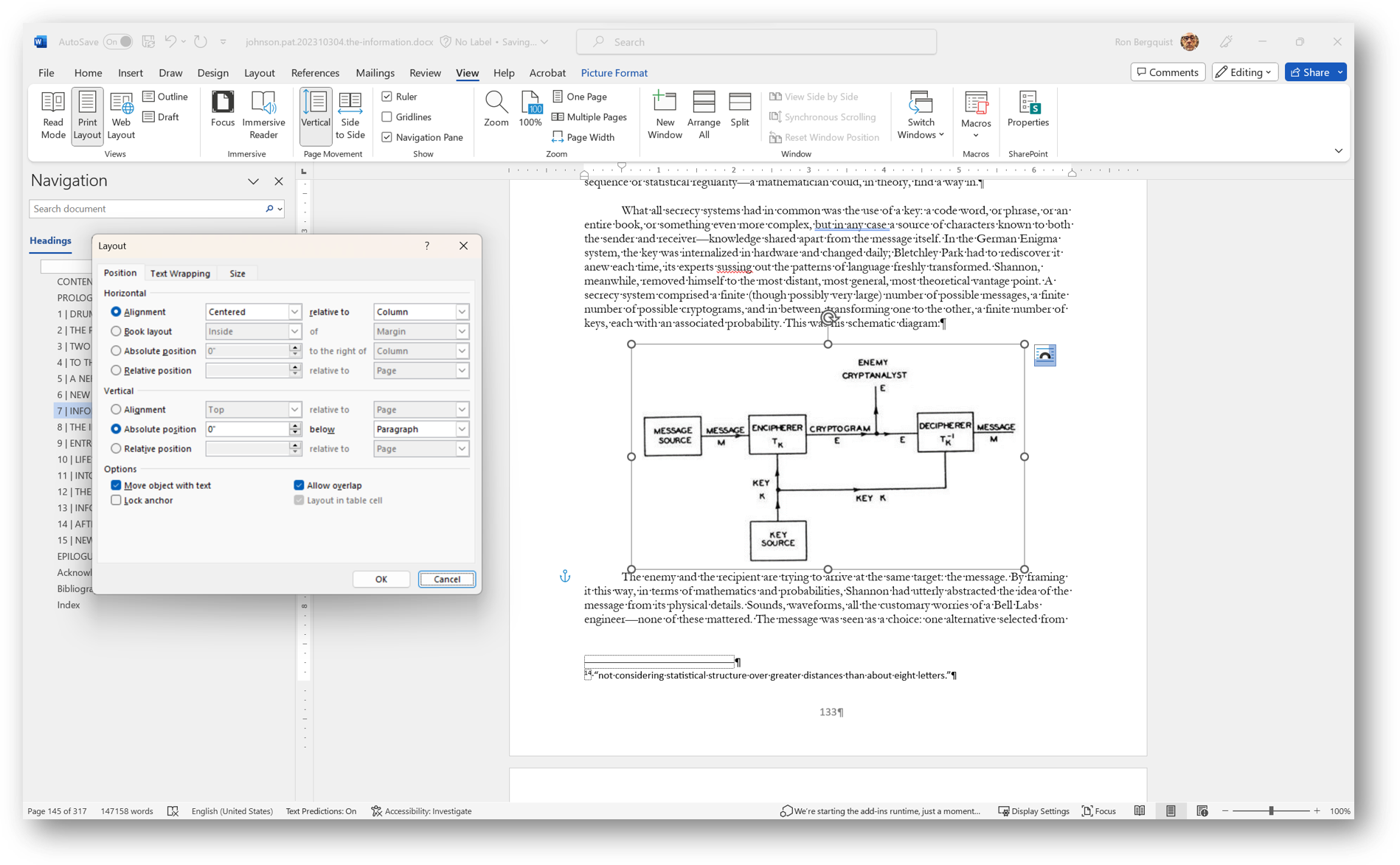 [MSWord 365 image wrap tool]