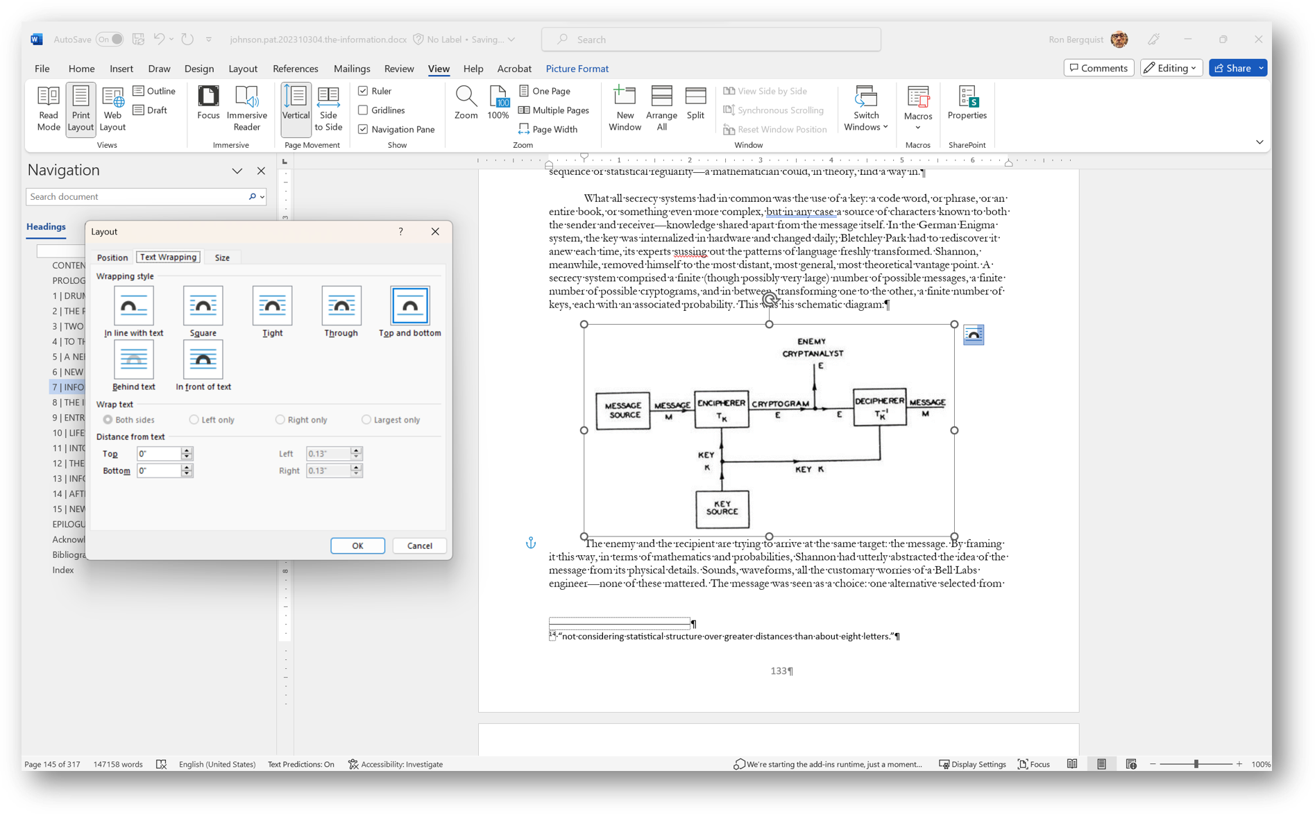 [MSWord 365 image wrap tool]