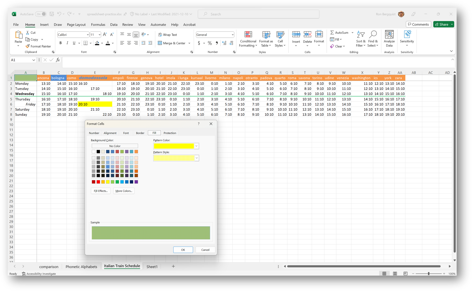 [MSExcel 2013 cell formatting tools]