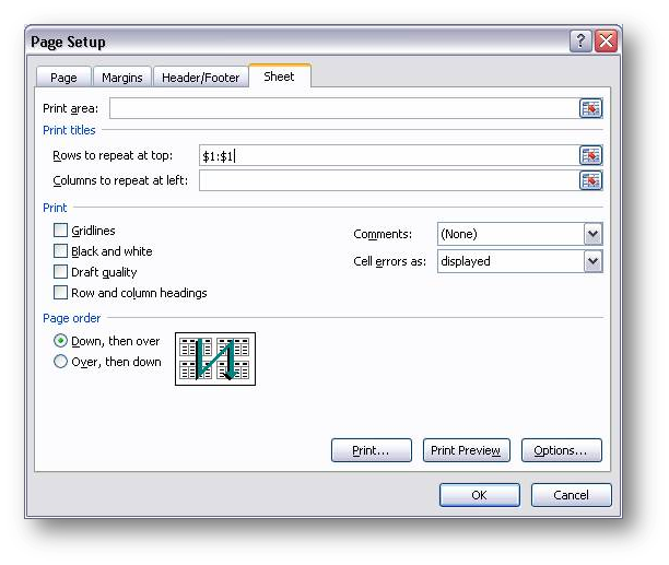 [MSExcel 2007+ sheet setup dialog box]