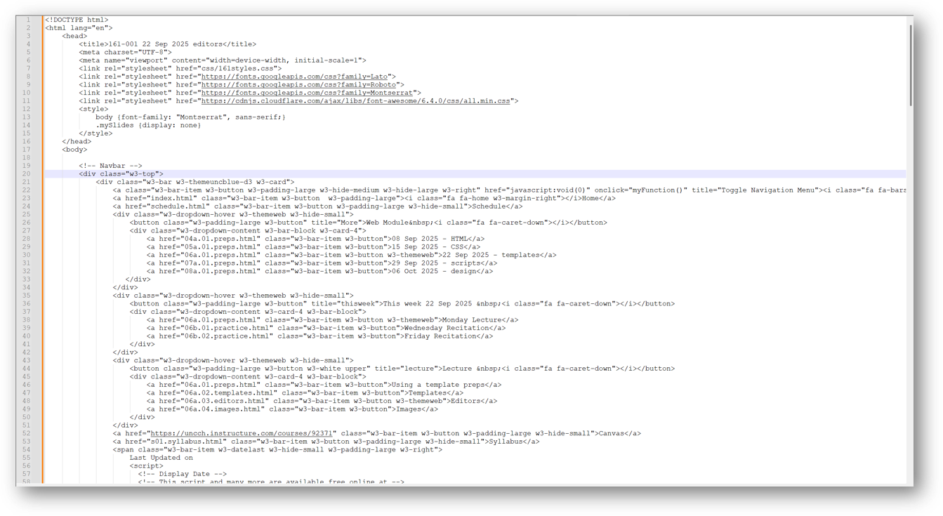 this page's code code as seen in Notepad++