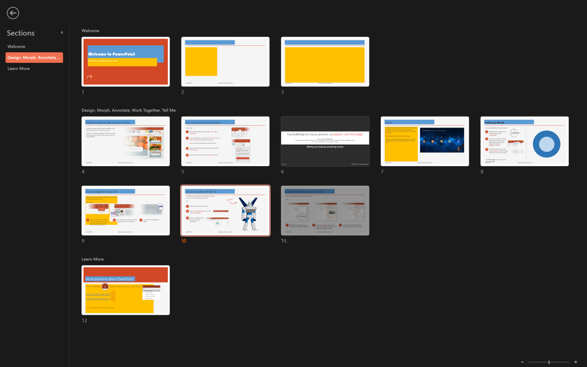 reveal a hidden slide