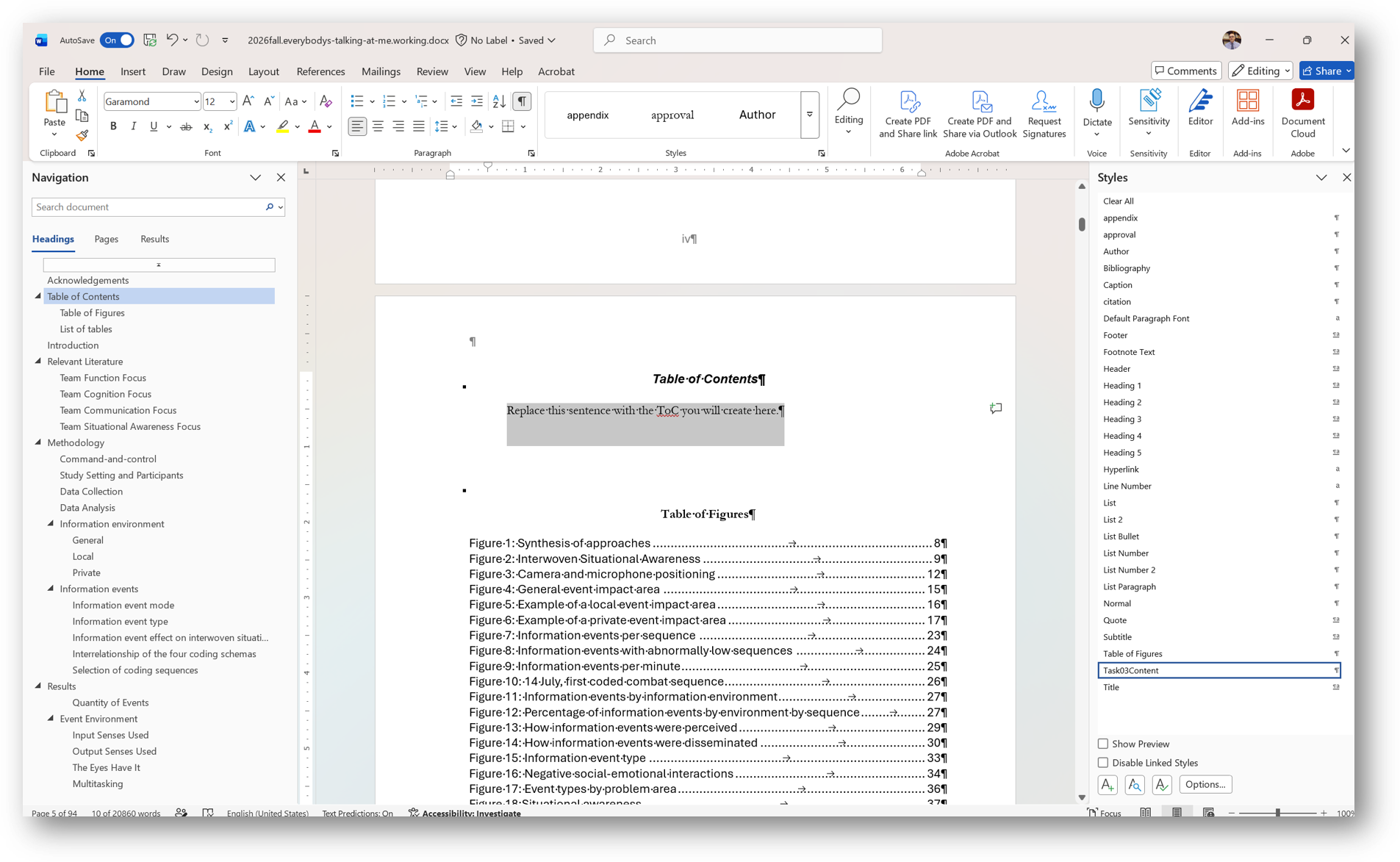 [MSWord 365 showing contents page]