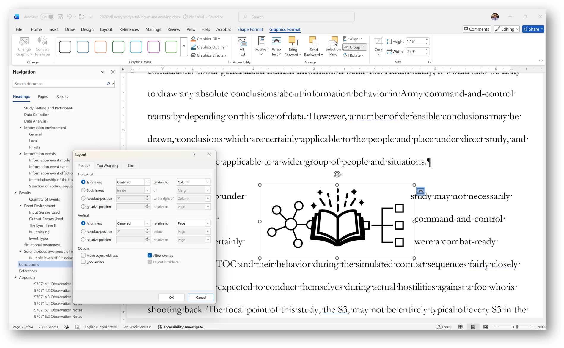 [MSWord 365 showing icon image aligned in two orientations]