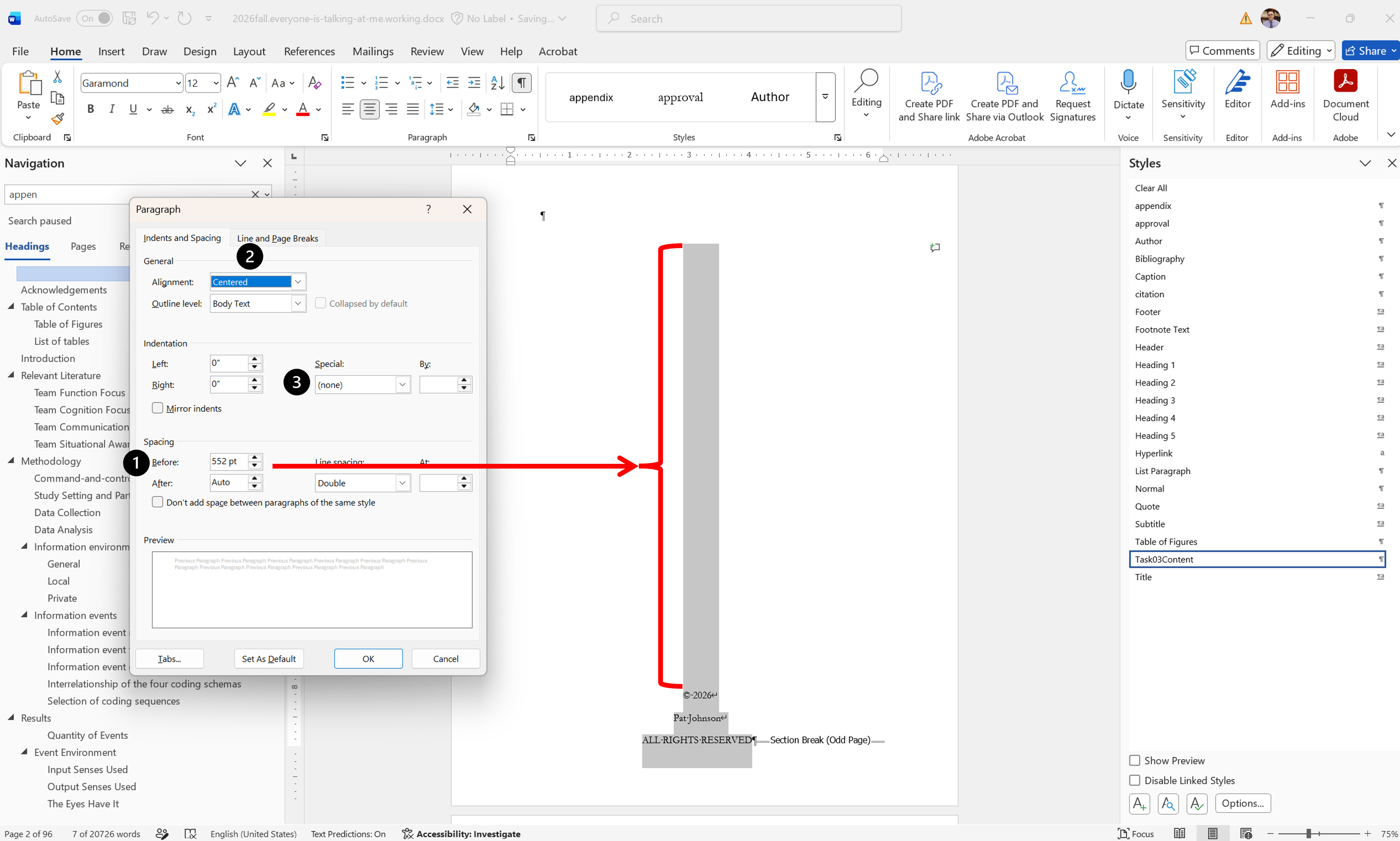 [MSWord 355 modify an instance of text]